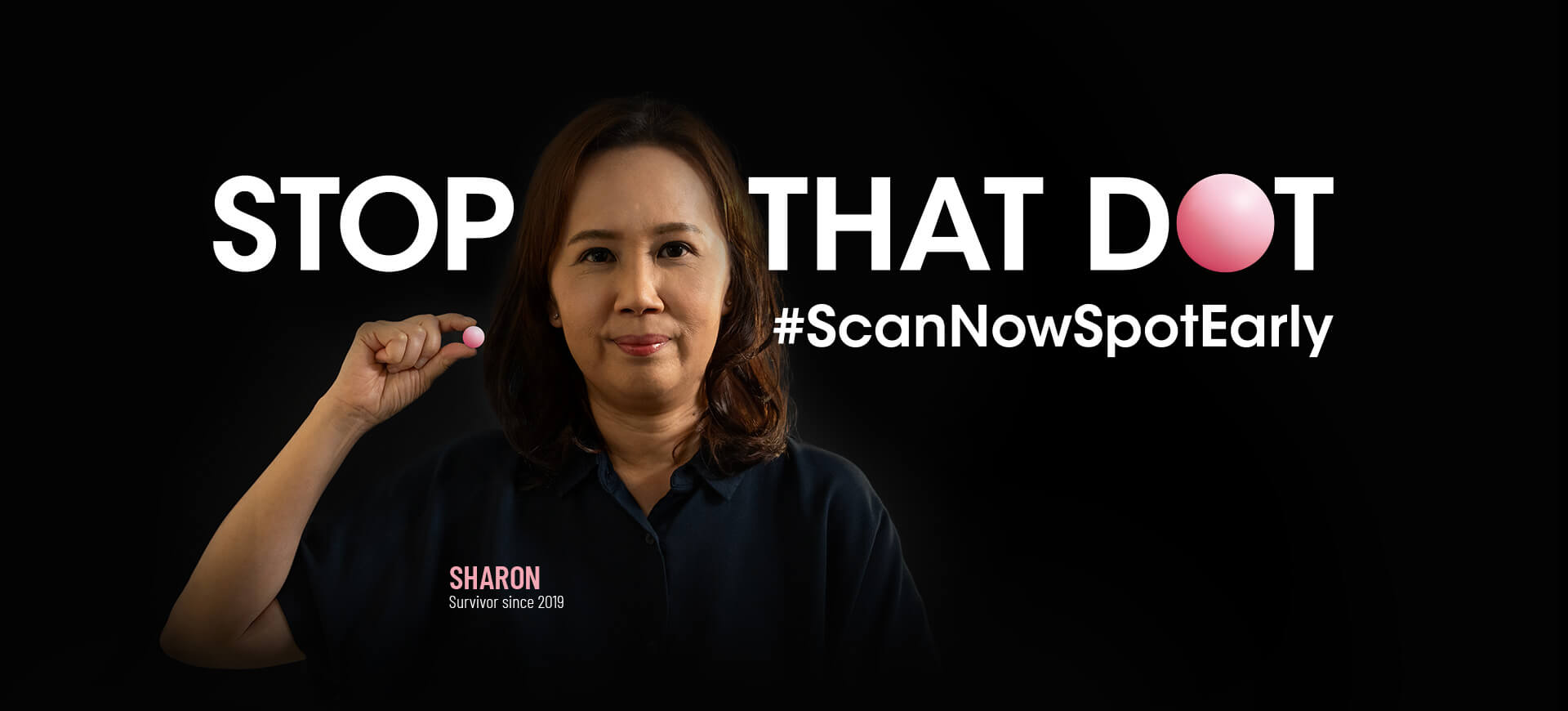 STOP THAT DOT - #ScanNowSpotEarly | Sharon, Survivor since 2019