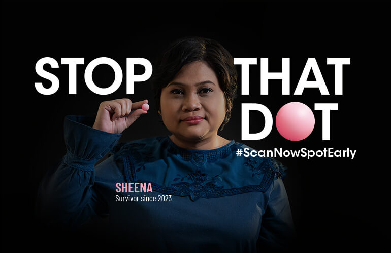 STOP THAT DOT - #ScanNowSpotEarly | Sheena, Survivor since 2023